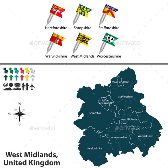 West Midlands, United Kingdom - Travel Conceptual