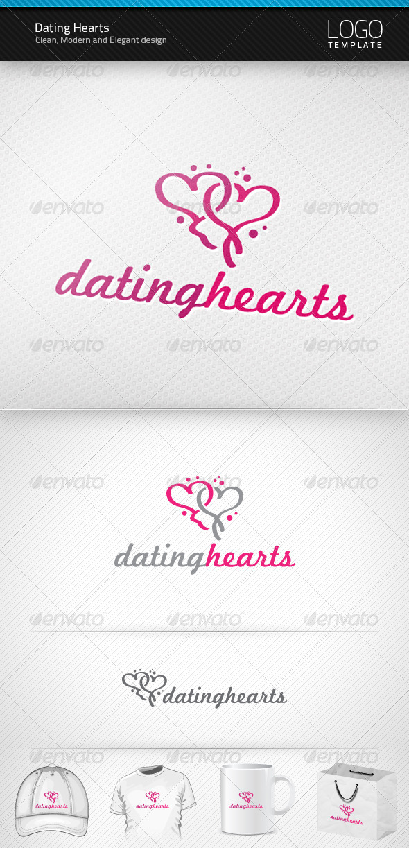 Dating Hearts Logo - Symbols Logo Templates