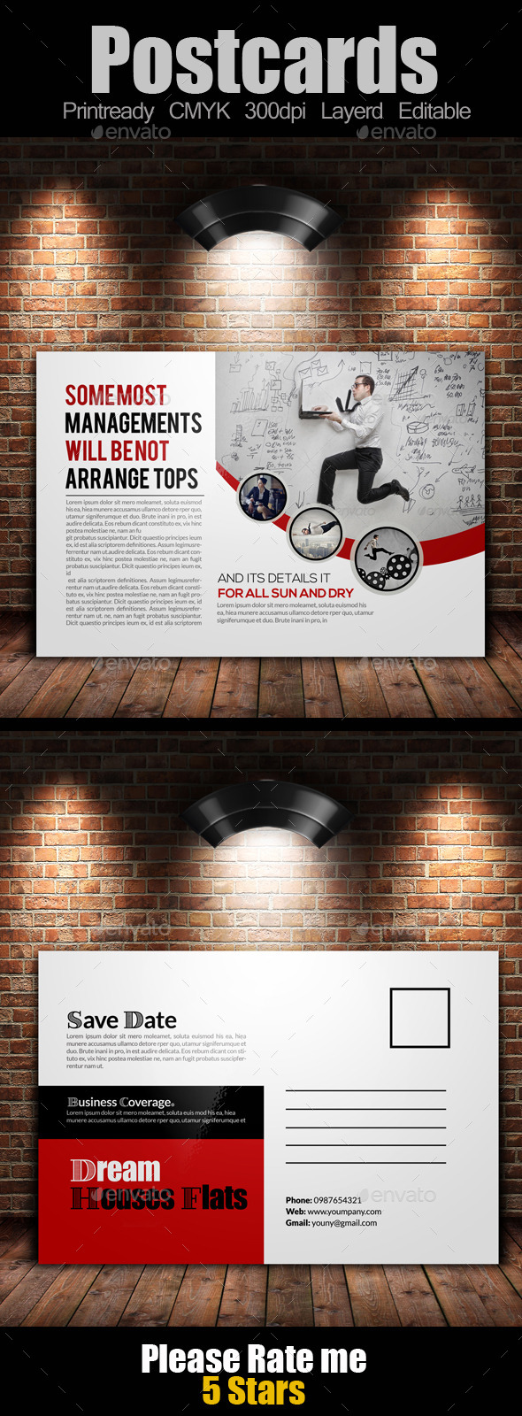 Multi Use Business Post Cards Template - Cards & Invites Print Templates