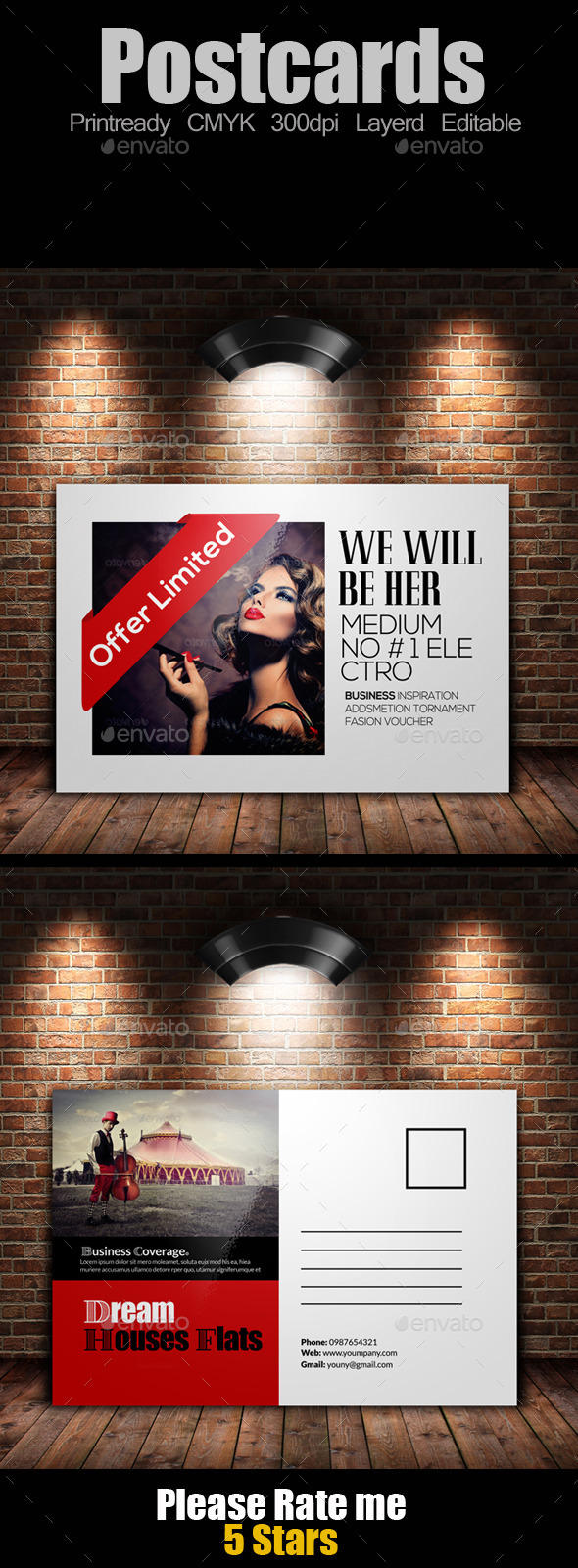 Multi Use Business Post Cards Template - Cards & Invites Print Templates
