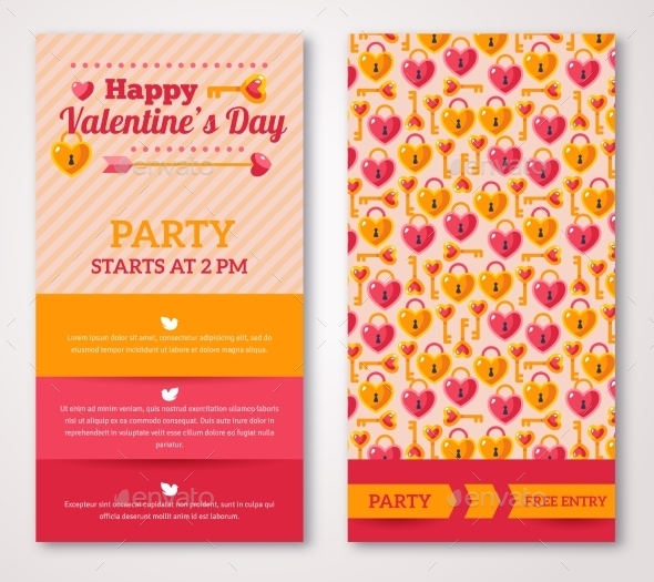 Greeting Or Invitation Cards With Key - Valentines Seasons/Holidays