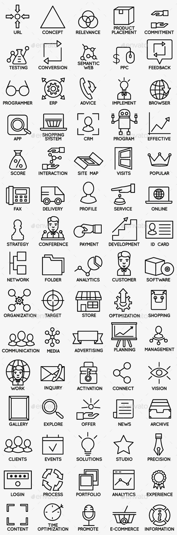 Set of Seo and Internet Service Icons - part 2 - Business Icons