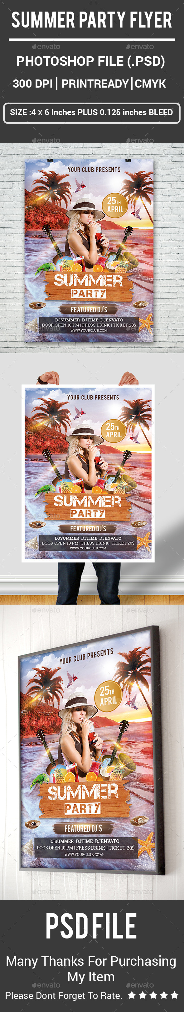 summer party flyer - Events Flyers