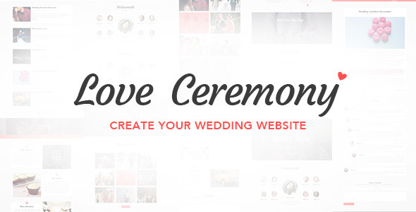 Love Ceremony - Wedding PSD Template