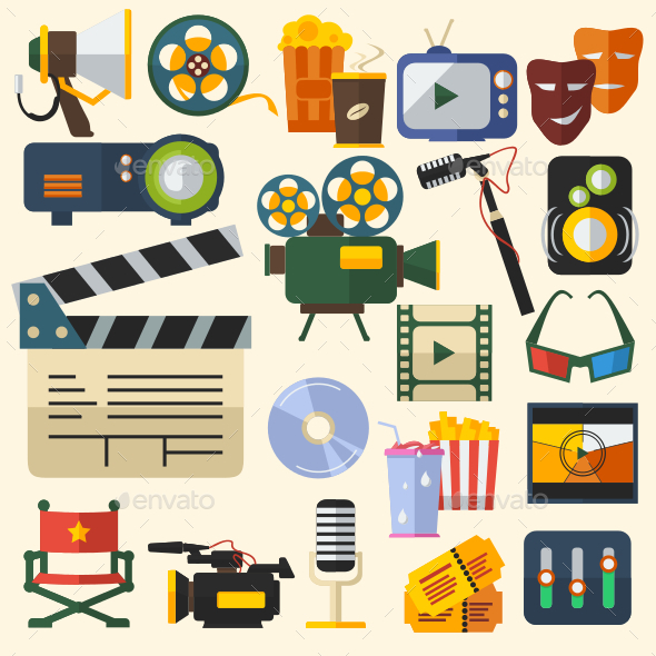 Cinema Icons Set - Media Technology