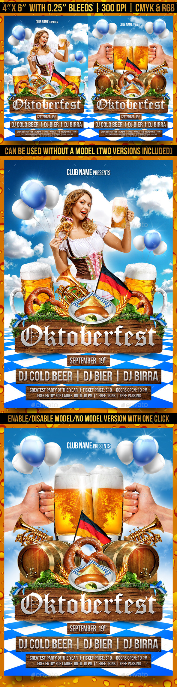 Oktoberfest Party Flyer Template - Clubs & Parties Events
