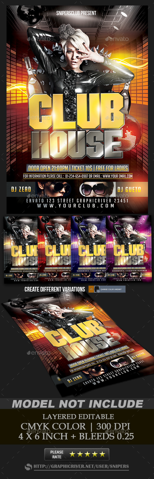 Club House - Events Flyers