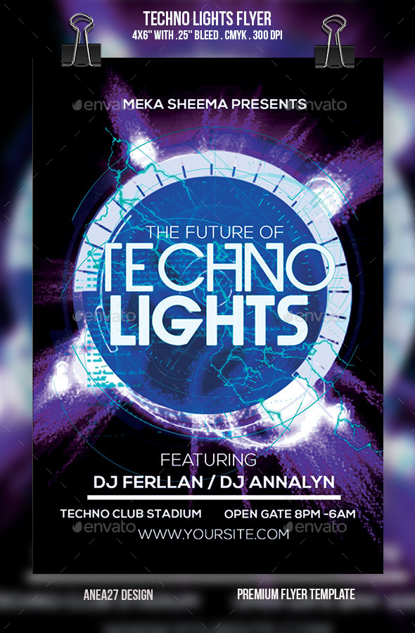 Techno Lights Flyer Techno Lights Flyer