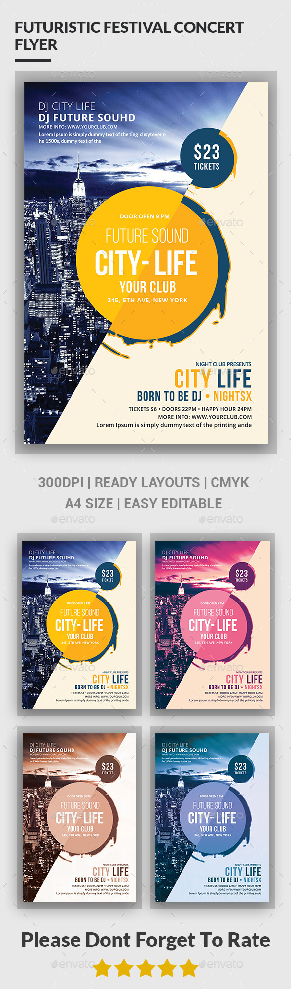 Futuristic Festival Concert Flyer - Events Flyers