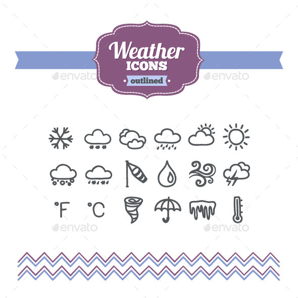 Hand Drawn Weather Icons - Seasonal Icons