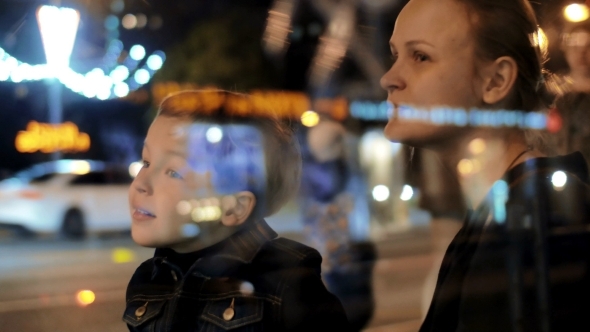 Son And Mother In The City Street Son And Mother In The City Street