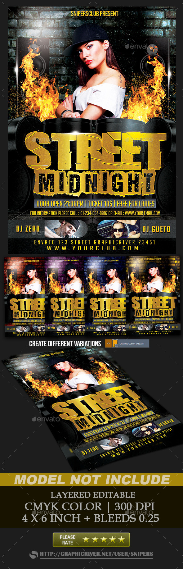 Street Midnight - Events Flyers