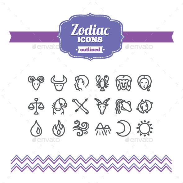 Hand Drawn Zodiac Icons - Miscellaneous Icons