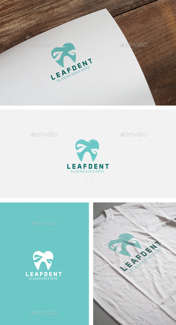 Leaf Bleu Dent Logo - Humans Logo Templates
