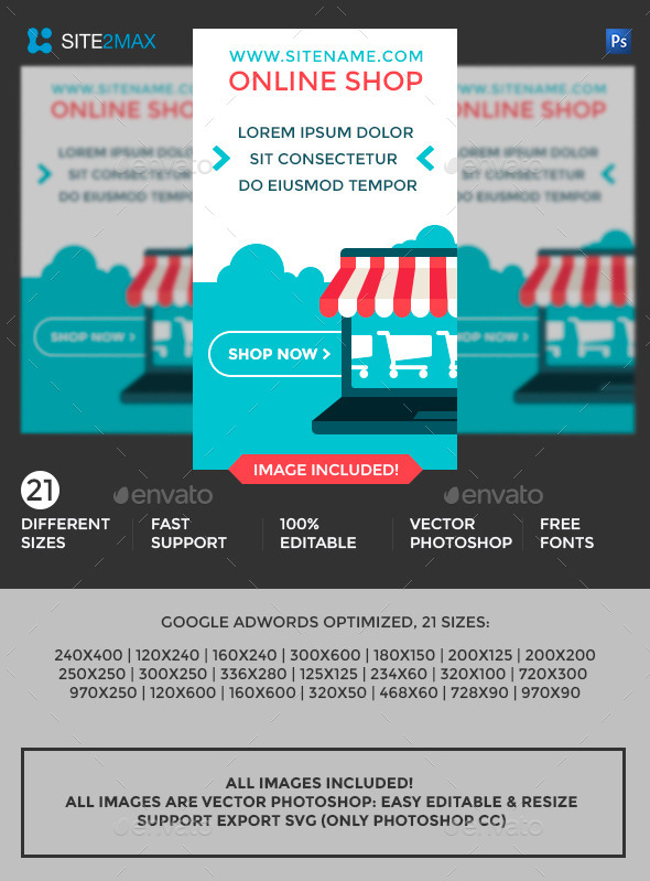 Online Shop Banners - Banners & Ads Web Elements