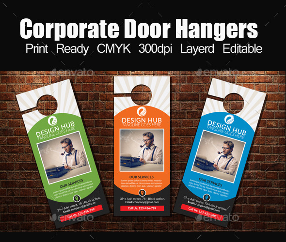 Corporate Door Hangers Template - Miscellaneous Events