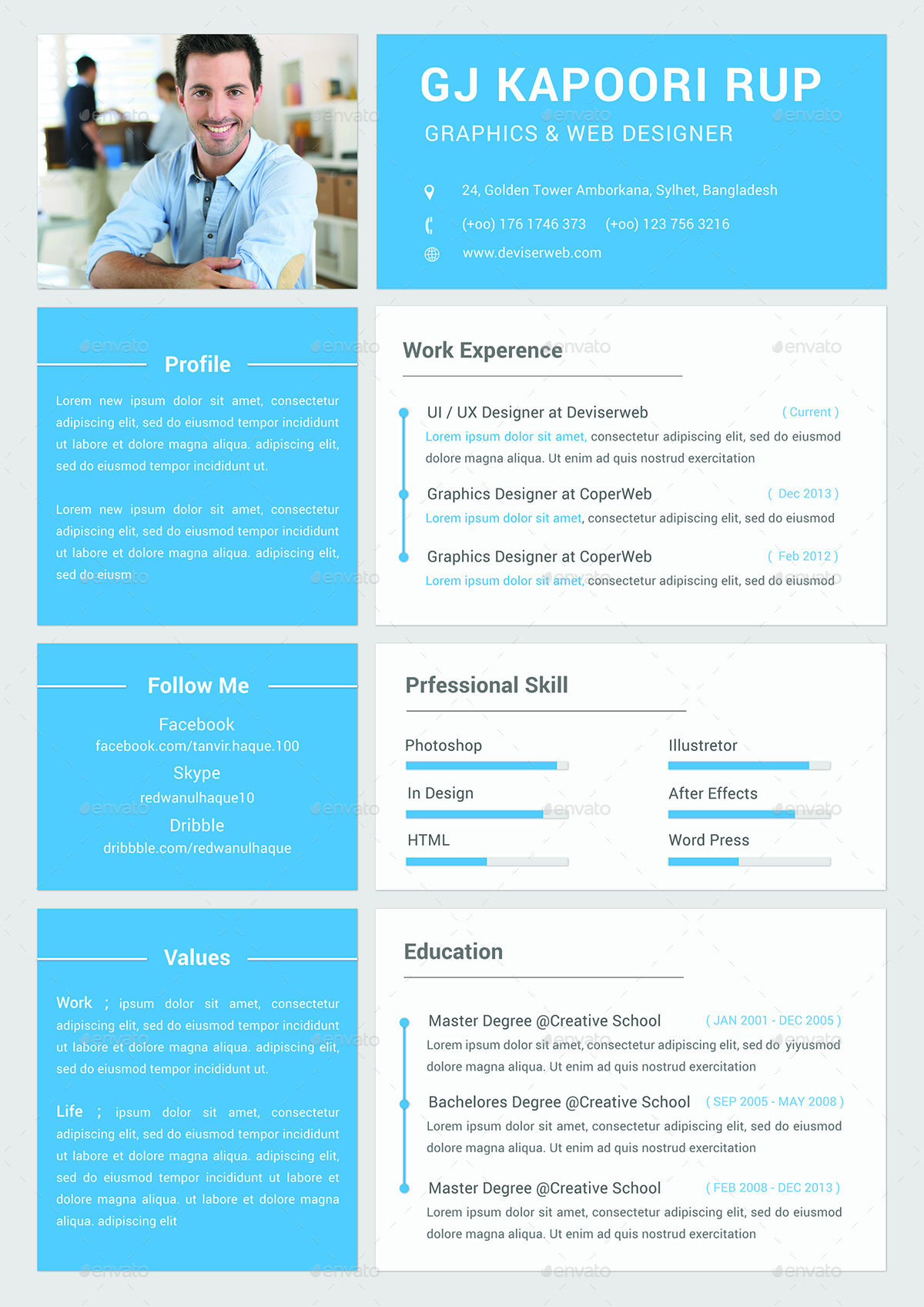 material style cv    resume by redwanulhaque