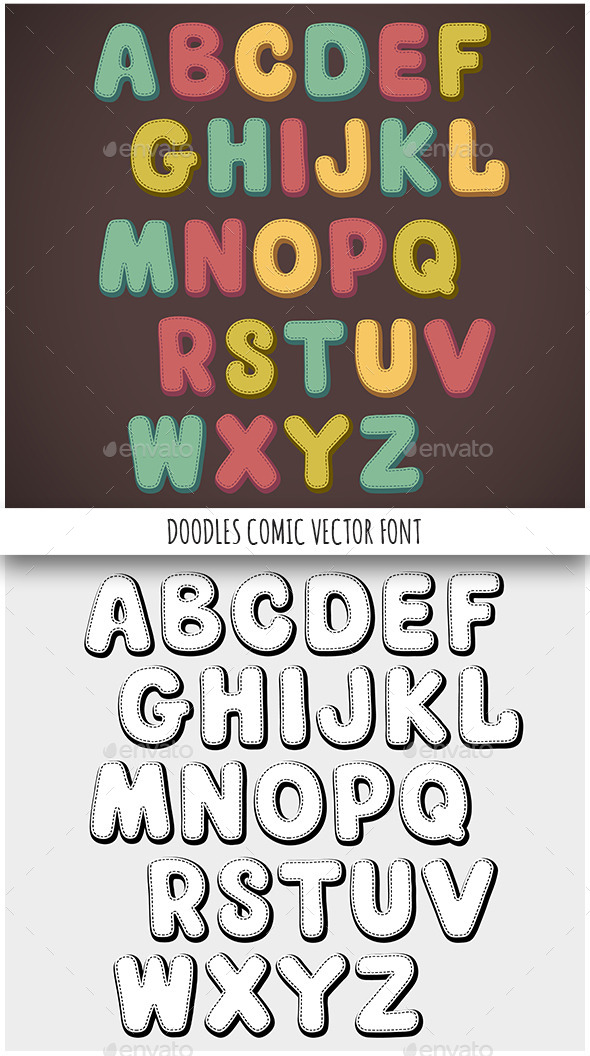 Comic Alphabet - Decorative Symbols Decorative