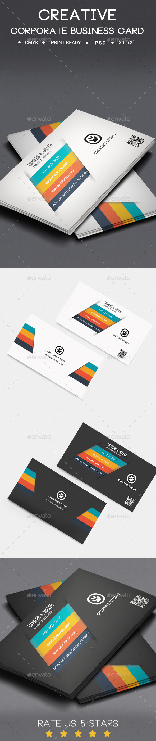 Creative Corporate Business Card - Creative Business Cards