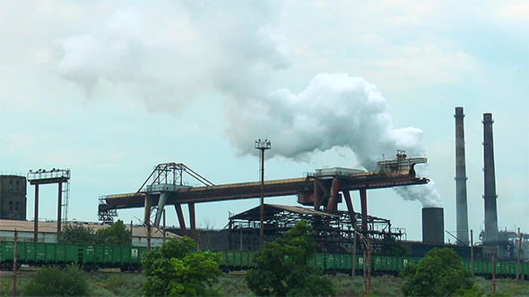 Thick White Smoke From Factory Chimneys Thick White Smoke From Factory Chimneys