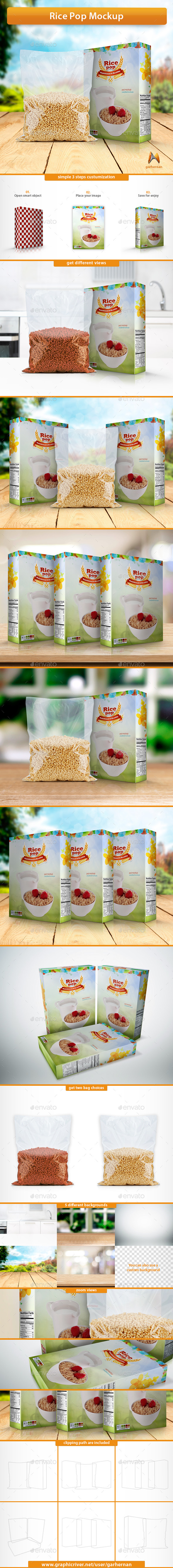 Rice Pop Mockup - Food and Drink Packaging