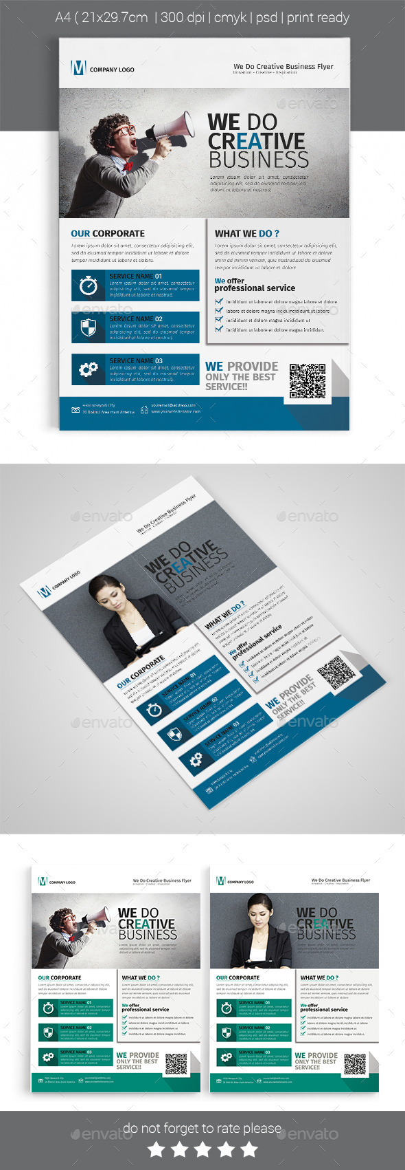 A4 Corporate Business Flyer Template Vol 01 - Corporate Flyers