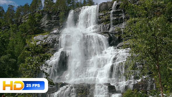 Waterfall Tvindefossen Norway Waterfall Tvindefossen Norway