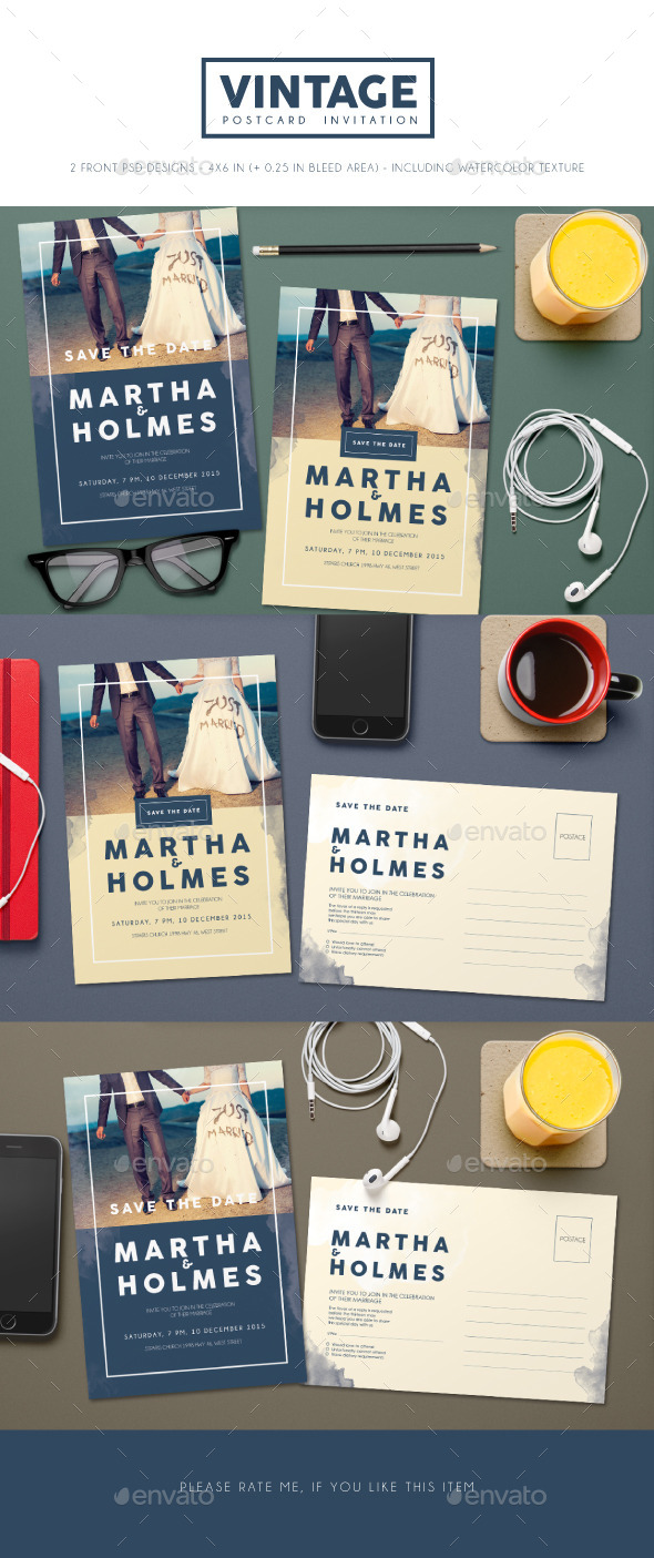 Vintage Wedding Invitation - Invitations Cards & Invites