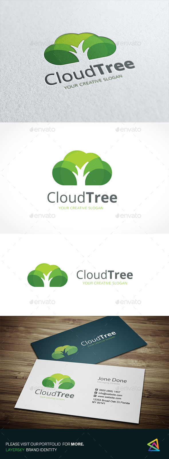 Cloud Tree - Nature Logo Templates