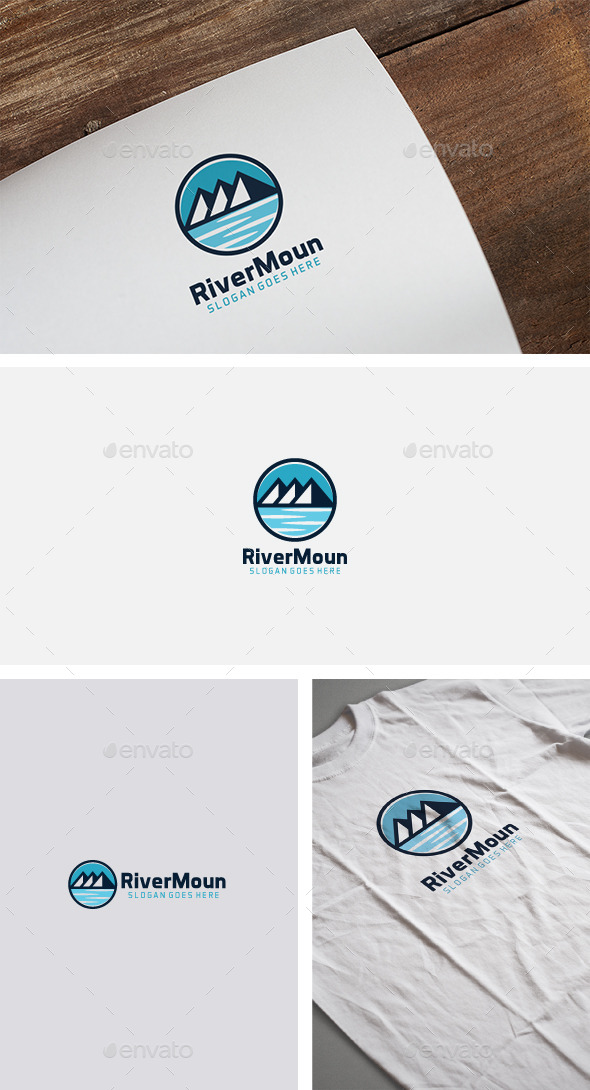 River Mountain Logo - Nature Logo Templates