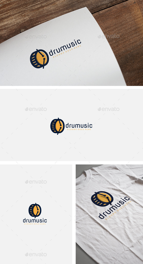 Drum Music Logo - Abstract Logo Templates
