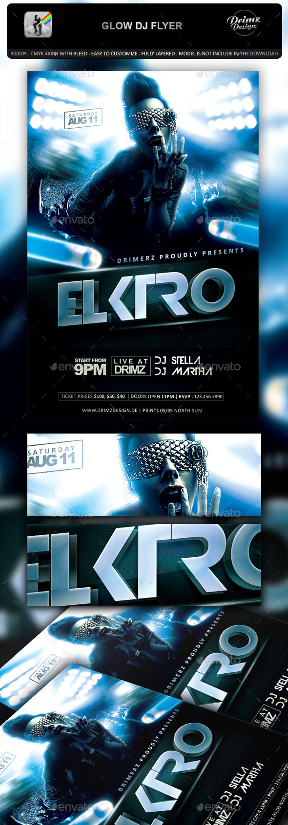 Glow DJ Flyer - Events Flyers
