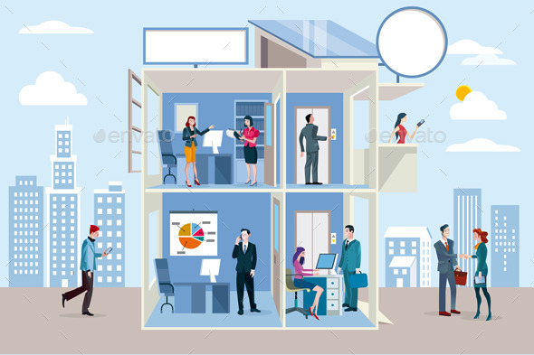 Transparent Office Building - Business Conceptual