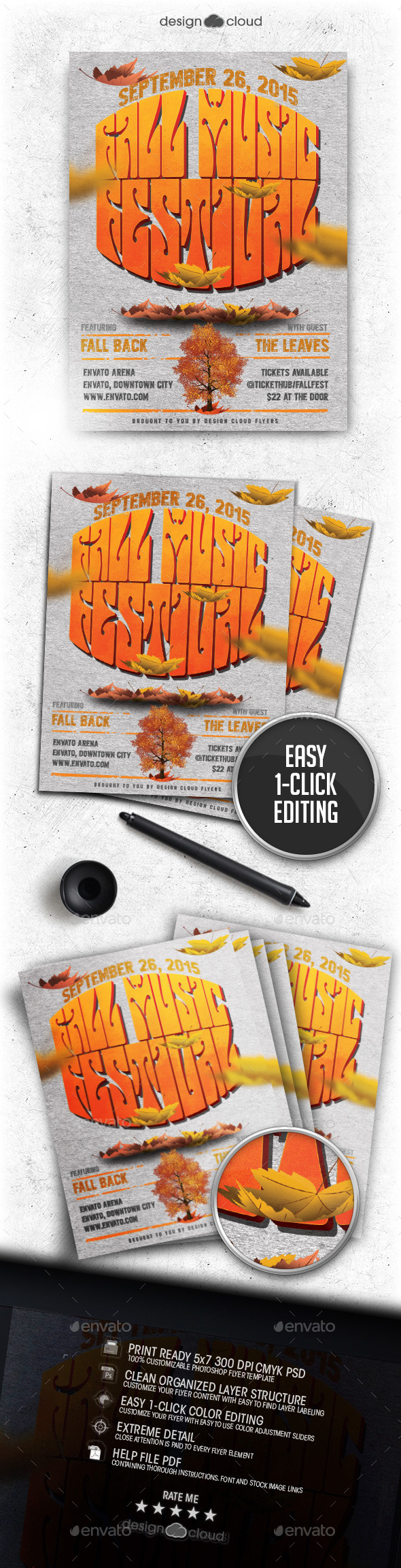 Fall Festival Flyer Template - Miscellaneous Events