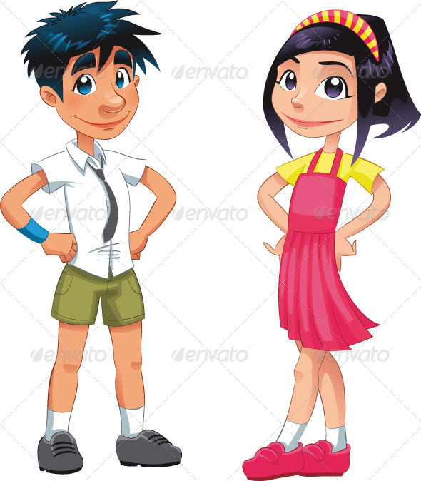 Boy and Girl - People Characters