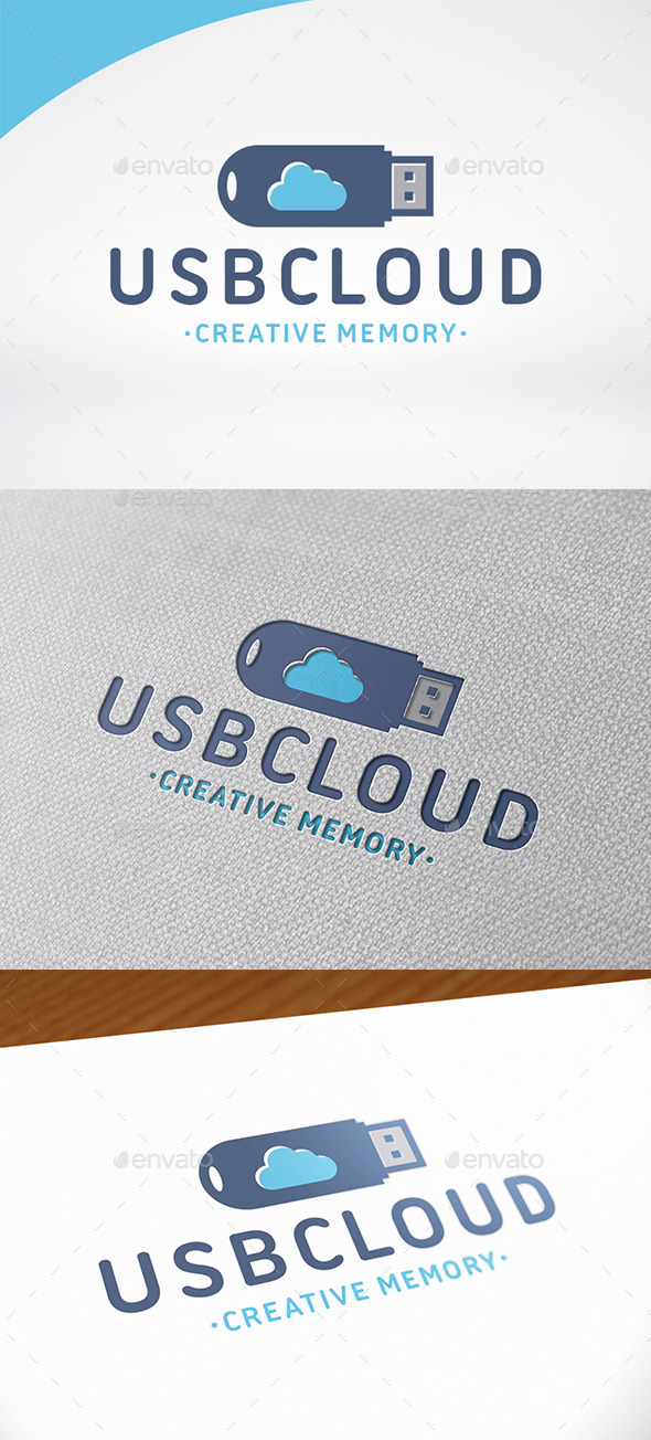 Usb Cloud Logo Template - Objects Logo Templates