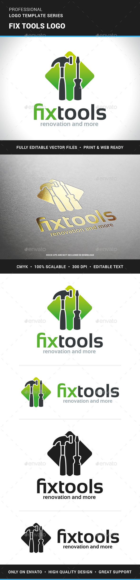Fix Tools Logo Template - Objects Logo Templates