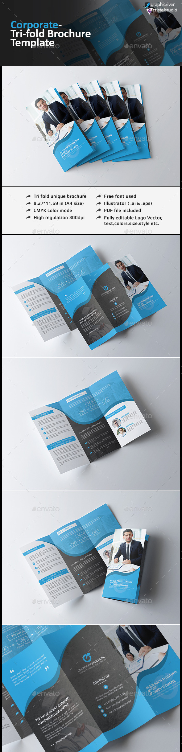 Corporate Tri-fold Brochure - Corporate Brochures