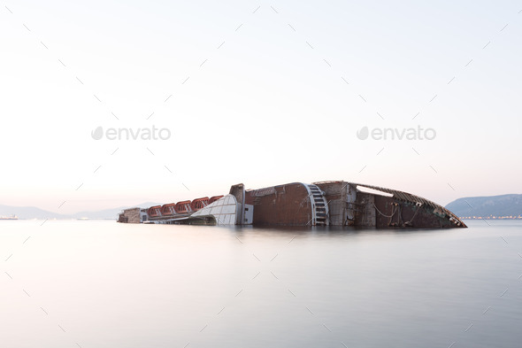 Shipwreck in Elefsina - Stock Photo - Images