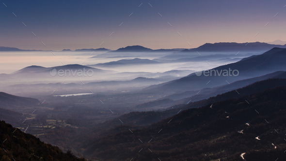 Early morning mist - Stock Photo - Images