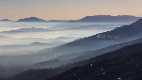 Misty hills - Stock Photo - Images