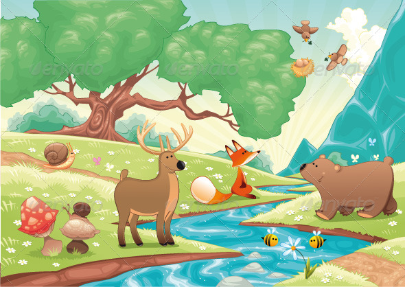 Animals in the Wood - Animals Characters