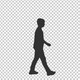 Silhouette of a Teenage Boy Walking - VideoHive Item for Sale