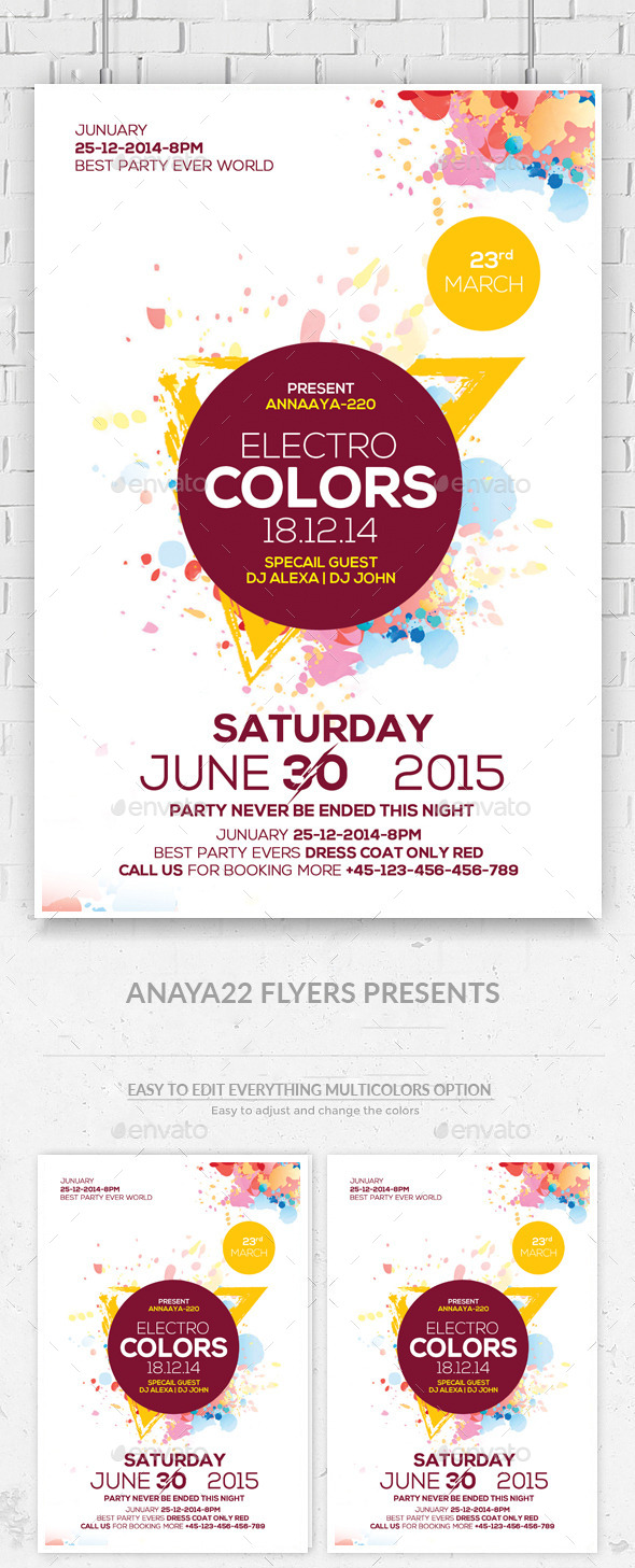 Minimal Abstract Flyer Templates - Clubs & Parties Events