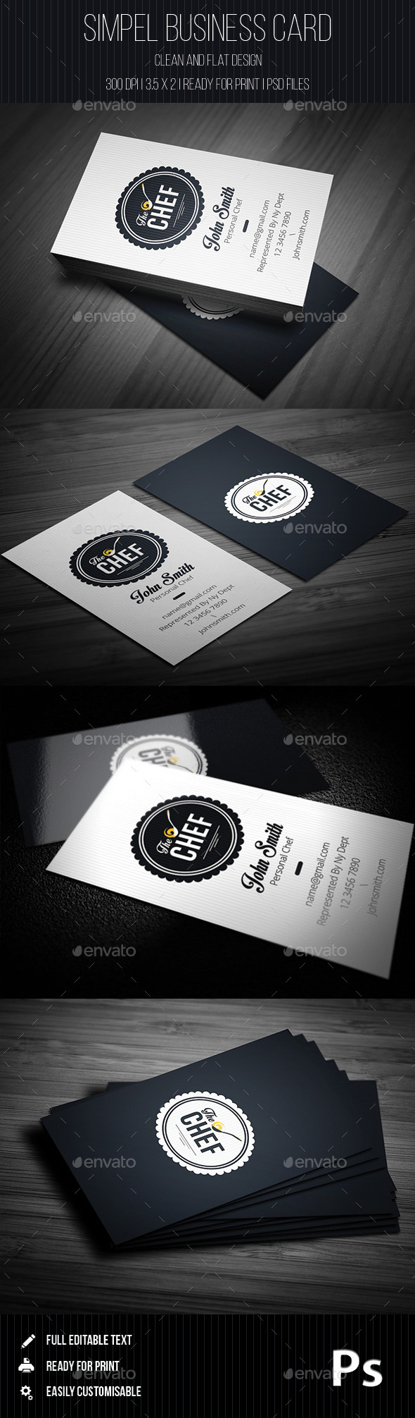 Chef Business Card - Corporate Business Cards