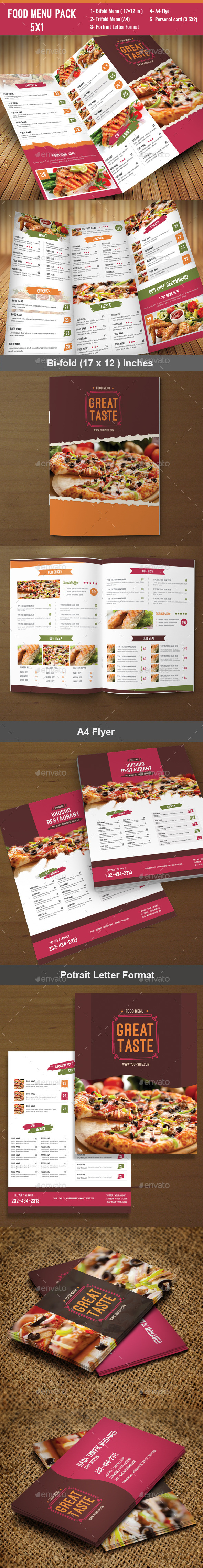 Food Menu Pack 7 - Food Menus Print Templates