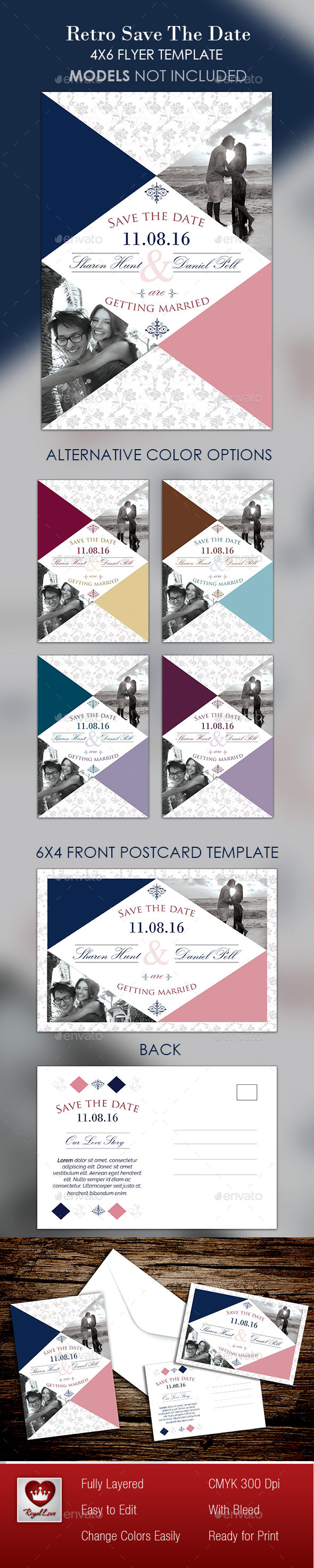 Retro Save The Date - Weddings Cards & Invites