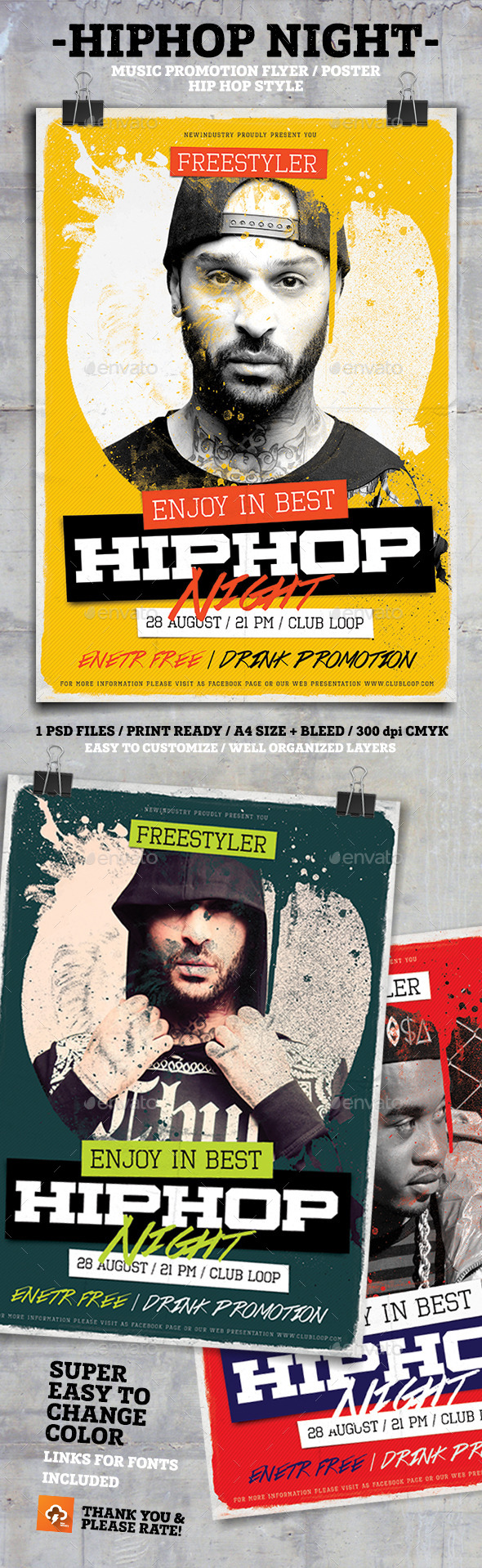 HipHop Night PosterFlyer - Events Flyers