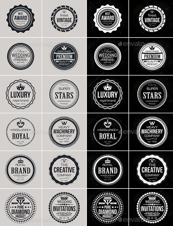 Vintage Logo Badges Set 2 Vintage Logo Badges Set 2