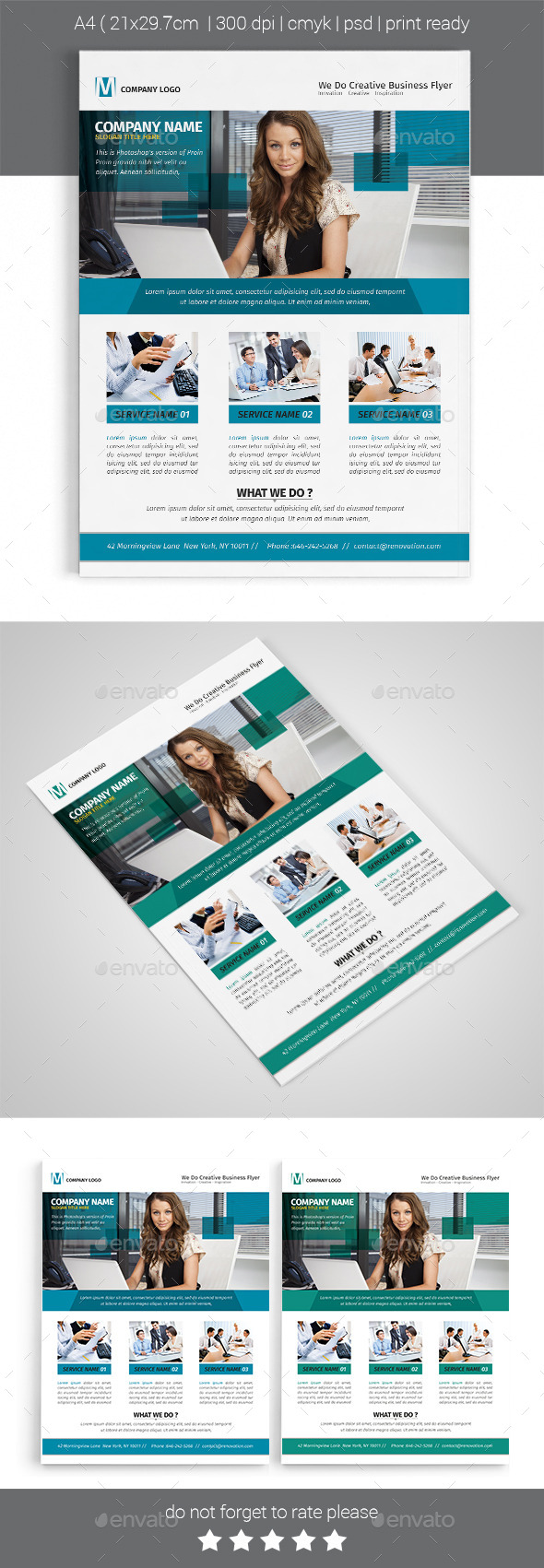 A4 Corporate Business Flyer Template Vol 06 - Corporate Flyers